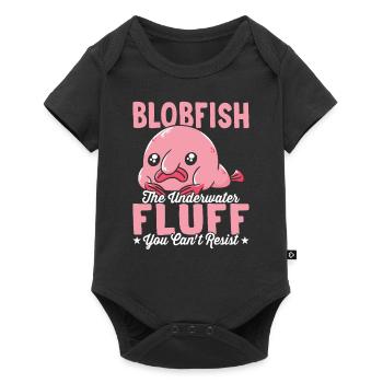 Blobfish-besitzer Unterwasserfluff - Baby Premium Kurzarmbody - Schwarz - Vorne