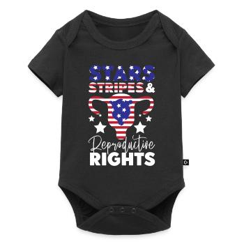 Étoiles féministes du drapeau américain - Body à manches courtes Premium Bébé - noir - Devant