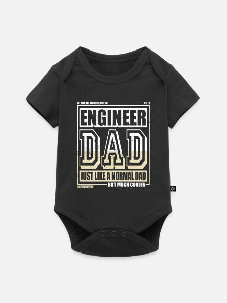 Ingenieur Papa Geschenk - Baby Premium Kurzarmbody - Schwarz