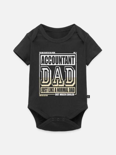 Buchhalter Papa Geschenk - Baby Premium Kurzarmbody - Schwarz