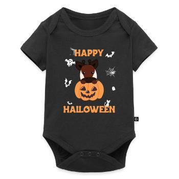 Okapi in pumpkin sweet okapis Happy Halloween - Baby Premium short-sleeve bodysuit - black - Front