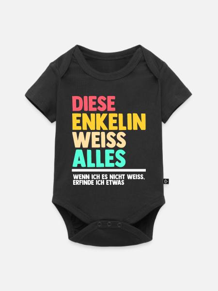 Enkelin - Baby Premium Kurzarmbody - Schwarz