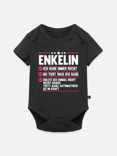 Enkelin - Baby Premium Kurzarmbody - Schwarz