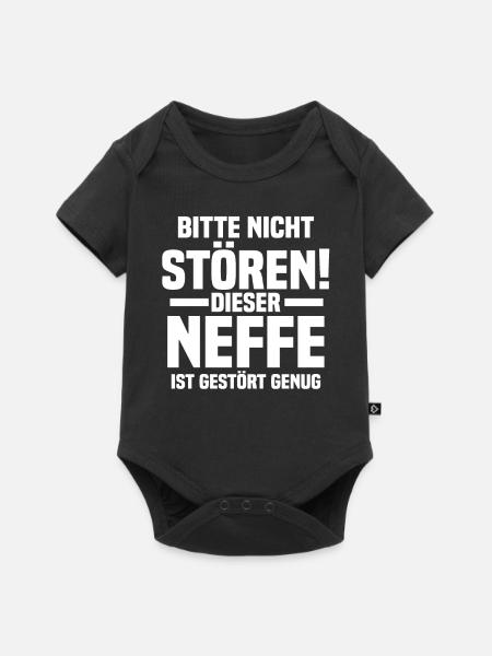 Neffe - Baby Premium Kurzarmbody - Schwarz