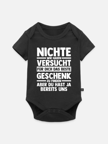Nichte - Baby Premium Kurzarmbody - Schwarz