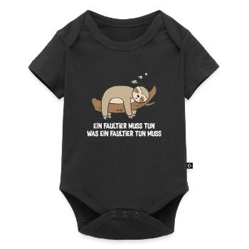 A sloth has to do what a sloth has to do - Baby Premium short-sleeve bodysuit - black - Front
