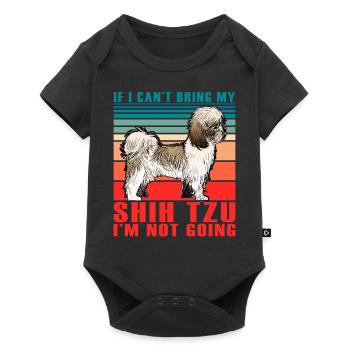 Si je ne peux pas apporter mon Shih Tzu, je n’y vais pas - Body à manches courtes Premium Bébé - noir - Devant