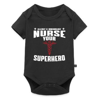 Allergie- Und Immunologiekrankenschwester - Baby Premium Kurzarmbody - Schwarz - Vorne
