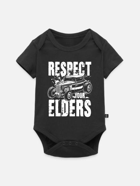 Respect Your Elders - Baby Premium Kurzarmbody - Schwarz