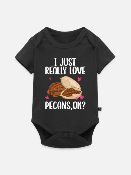 Pecannüsse Nüsse Geschenk - Baby Premium Kurzarmbody - Schwarz