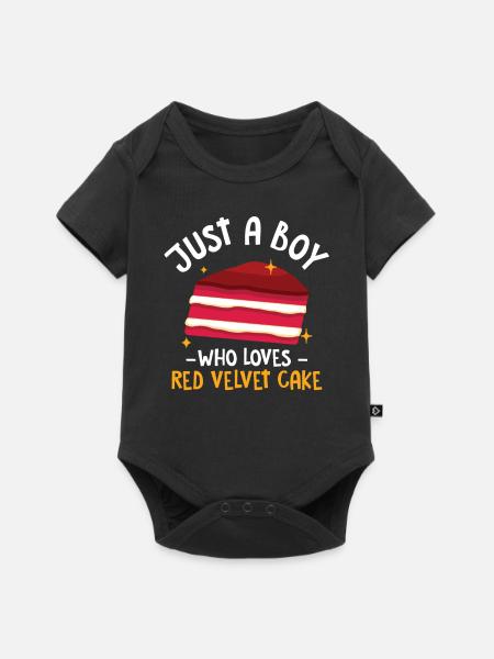 Velvet Cake Kuchen Geschenk - Baby Premium Kurzarmbody - Schwarz