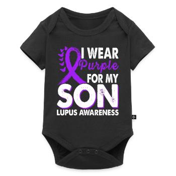 Wear purple to support the - Baby Premium short-sleeve bodysuit - black - Front