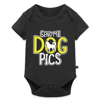 Senden Sie Mir Hundebilder - Baby Premium Kurzarmbody - Schwarz - Vorne