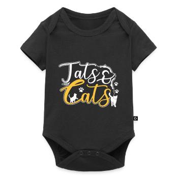 Tats & Katzen - Baby Premium Kurzarmbody - Schwarz - Vorne