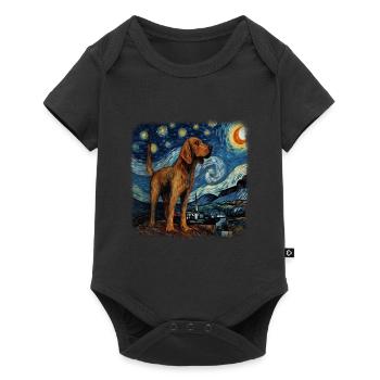 Bloodhound Van Gogh nuit étoilée - Body à manches courtes Premium Bébé - noir - Devant