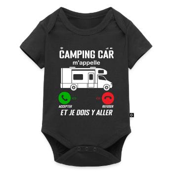 Camping-Car M'Appelle ! Je Dois Y Aller - Body à manches courtes Premium Bébé - noir - Devant