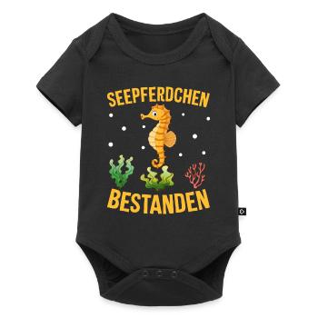 Seepferdchen bestanden - Baby Premium Kurzarmbody - Schwarz - Vorne