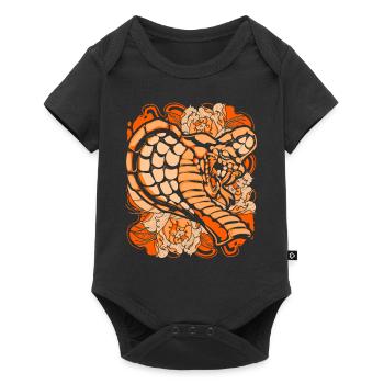 Reptile Snake Predator Cadeau Animal Cobra - Body à manches courtes Premium Bébé - noir - Devant