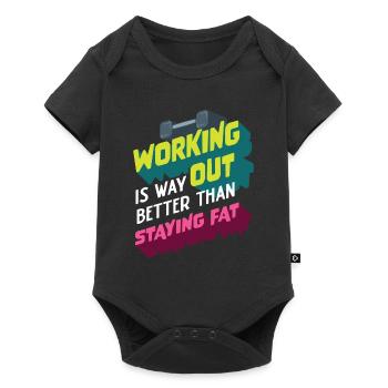 Calisthenics Street Workout Park Fitness Training - Baby Premium Kurzarmbody - Schwarz - Vorne
