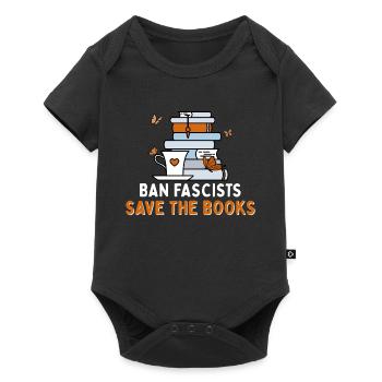 Ban Fascists Save The Books Introvert - Baby Premium short-sleeve bodysuit - black - Front