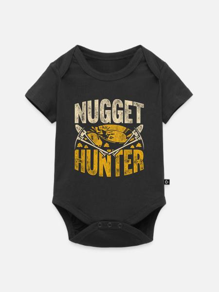 Goldschürfer Goldsucher Nugget Hunter - Baby Premium Kurzarmbody - Schwarz