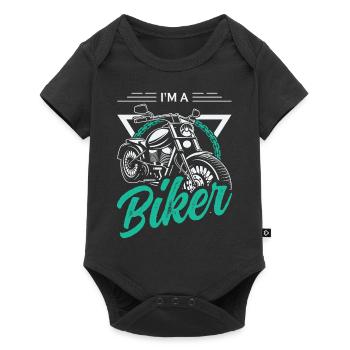 I'm a motorcyclist biker motorbike cruising - Baby Premium short-sleeve bodysuit - black - Front