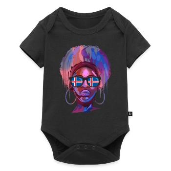 Iceland - Baby Premium short-sleeve bodysuit - black - Front