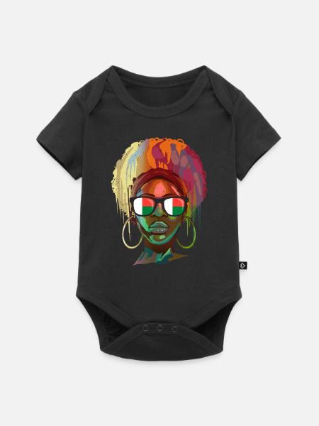 Madagaskar - Baby Premium Kurzarmbody - Schwarz