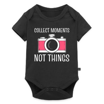 Collect Moments Not Things Fotograf - Baby Premium Kurzarmbody - Schwarz - Vorne