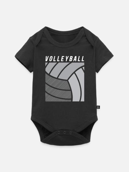 Volleyball - Baby Premium Kurzarmbody - Schwarz