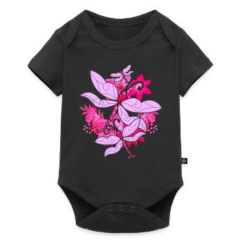 Colorful Flowers Insect Animal Gift Dragonfly - Baby Premium short-sleeve bodysuit - black - Front