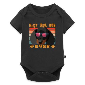 Hunderasse Dackel für Hundeliebhaber - Baby Premium Kurzarmbody - Schwarz - Vorne