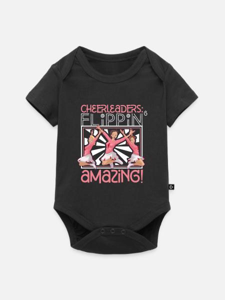 Cheerleader Cheerleader-outfit - Baby Premium Kurzarmbody - Schwarz