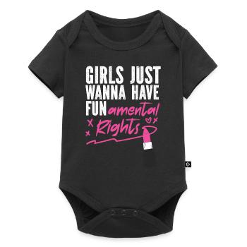 Feminist Lipstick Girls Just Wanna - Baby Premium Kurzarmbody - Schwarz - Vorne