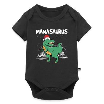 Mamasaurus T Rex Mama Dinosaur Christmas - Baby Premium short-sleeve bodysuit - black - Front