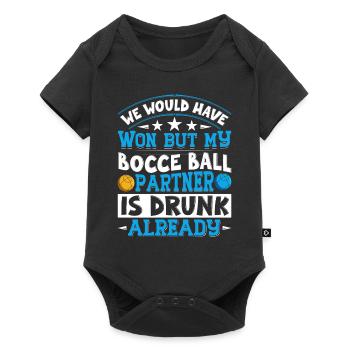 Funny Bocce Game - Baby Premium short-sleeve bodysuit - black - Front