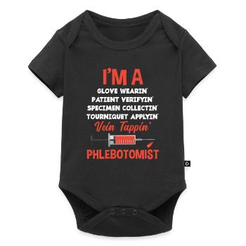 Puncture force - Baby Premium short-sleeve bodysuit - black - Front