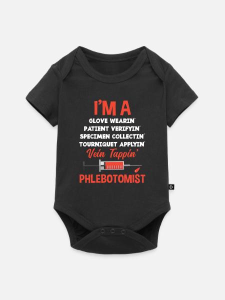 Punktionskraft - Baby Premium Kurzarmbody - Schwarz