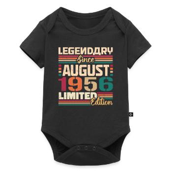 1956 Août Légende de l’anniversaire Août 1956 - Body à manches courtes Premium Bébé - noir - Devant