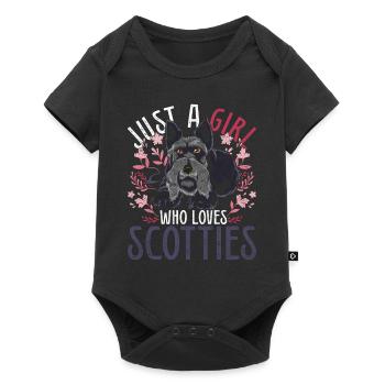 Just a girl who loves Scotties Dogs Terrier - Baby Premium short-sleeve bodysuit - black - Front