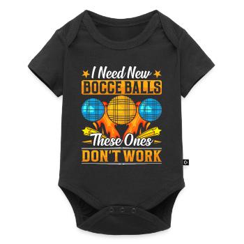 Funny Bocce Game - Baby Premium short-sleeve bodysuit - black - Front