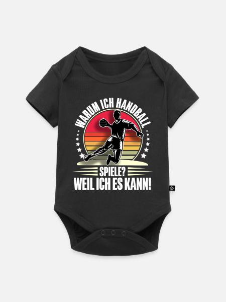 Handball Handballer - Baby Premium Kurzarmbody - Schwarz