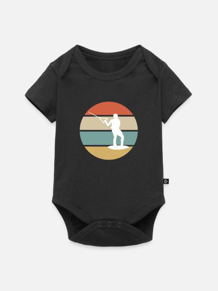 Wakeboarding Retro - Baby Premium Kurzarmbody - Schwarz
