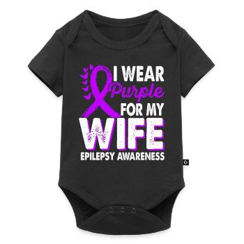 Wear purple for the month of the - Baby Premium short-sleeve bodysuit - black - Front