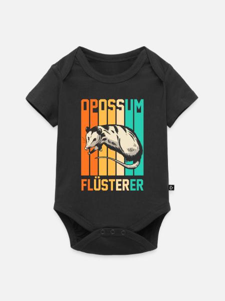 Opossum - Baby Premium Kurzarmbody - Schwarz