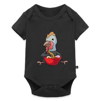 Perlhühner Perlhuhn Guinea Fowl - Baby Premium short-sleeve bodysuit - black - Front