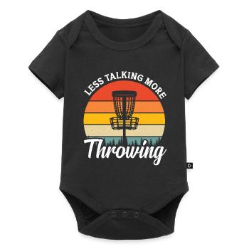 Disc Golfer hit Trees and Curse - Baby Premium short-sleeve bodysuit - black - Front