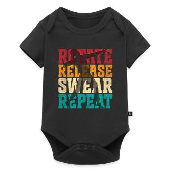 Shot Put Shot Put Rotate Release Swear Repeat - Baby Premium short-sleeve bodysuit - black - Front