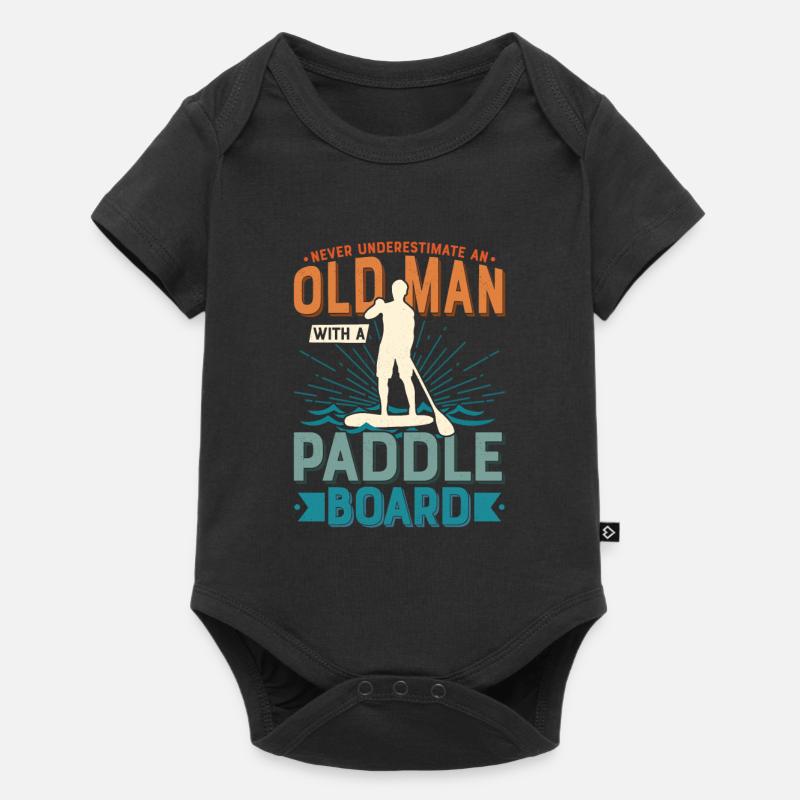 Never Underestimate An Old Man With A Paddle Board - Baby Premium short-sleeve bodysuit - black