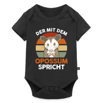 Opossum - Baby Premium Kurzarmbody - Schwarz - Vorne